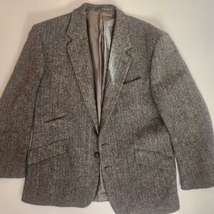 Harris Tweed Classic Gray Men's Blazer 100% Scottish Wool